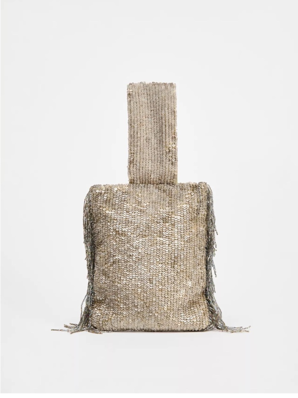 ZARA SEQUIN FRINGE MIN
BUCKET BAG